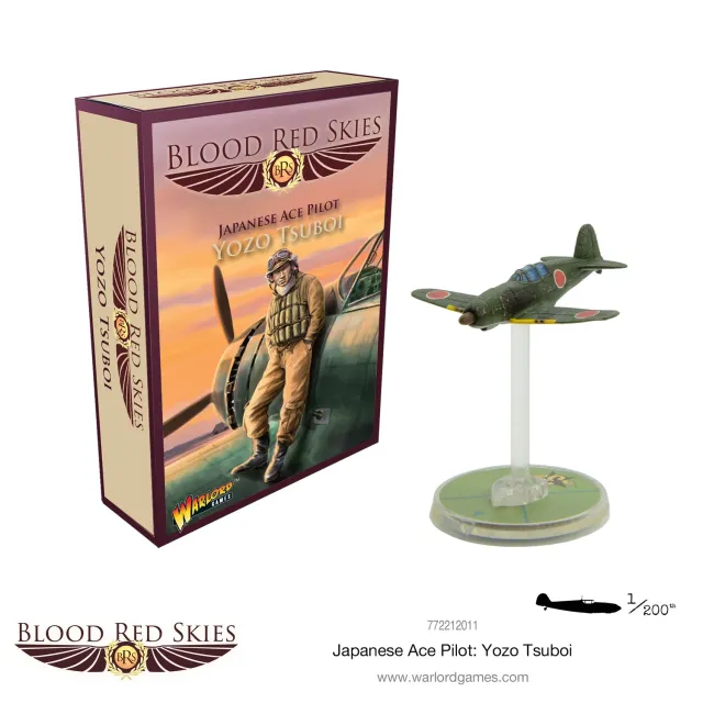 Bolt Action Blood Red Skies Japanese Ace Pilot Yozo Tsuboi avion J2M Raiden