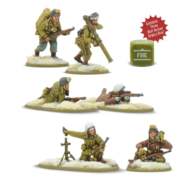 Bolt Action US Airborne (Winter) Weapons Teams équipes d’armes 6 figurines