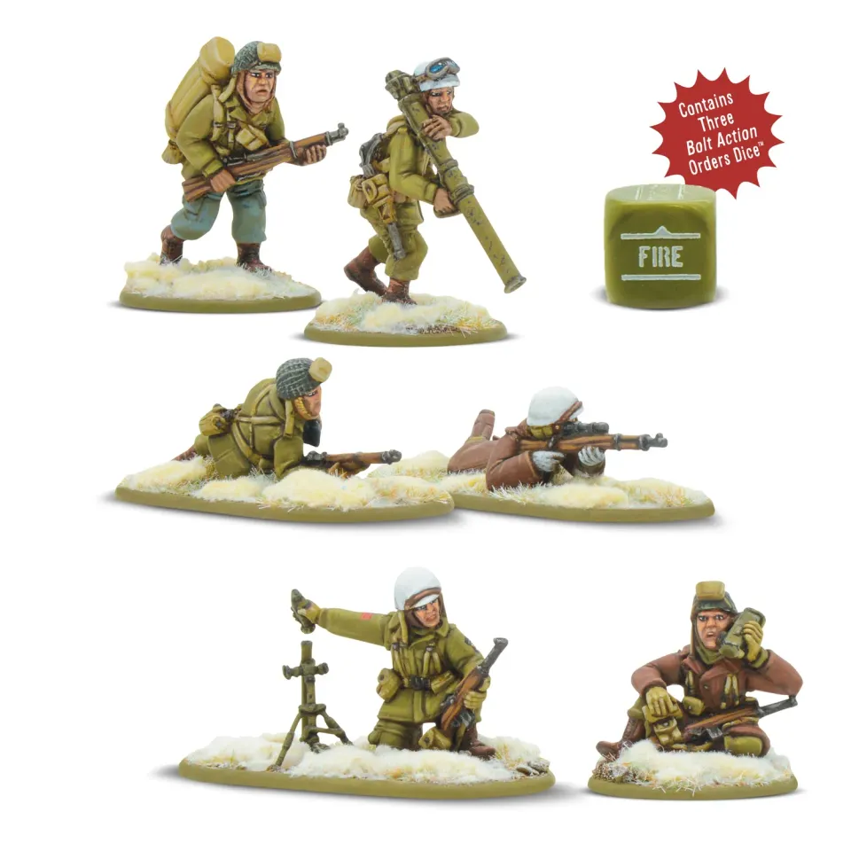 Bolt Action US Airborne (Winter) Weapons Teams équipes d’armes 6 figurines