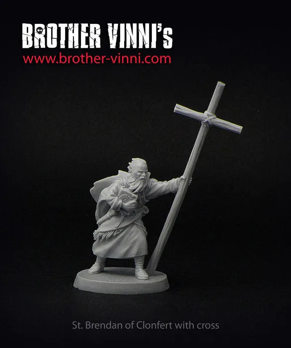 Brother Vinni Saint Brendan prêtre figurine résine 28mm moine