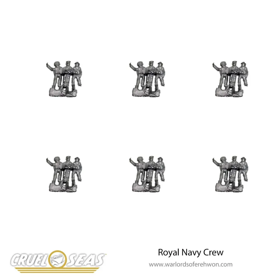 Bolt Action Cruel Seas Royal Navy Crew figurines métal x6
