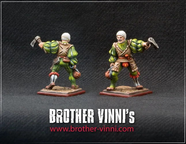 Brother Vinni Landsknecht Sapper figurine résine 28mm historique