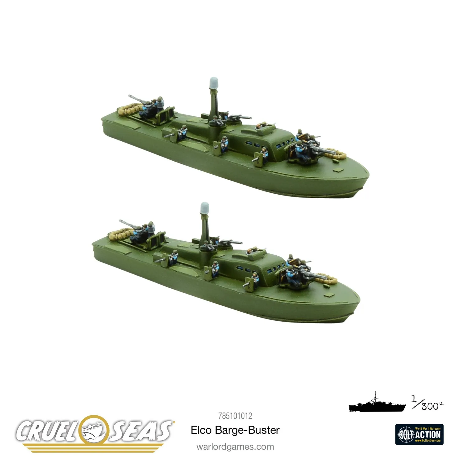 Cruel Seas Elco Barge-Busters navires résine x2