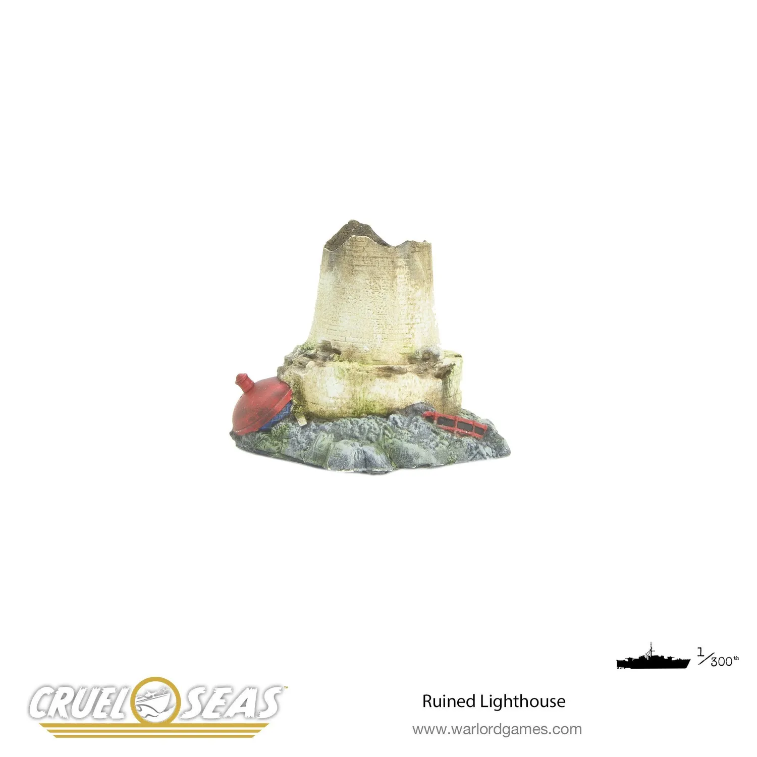 Bolt Action Ruined Lighthouse décor résine ruiné