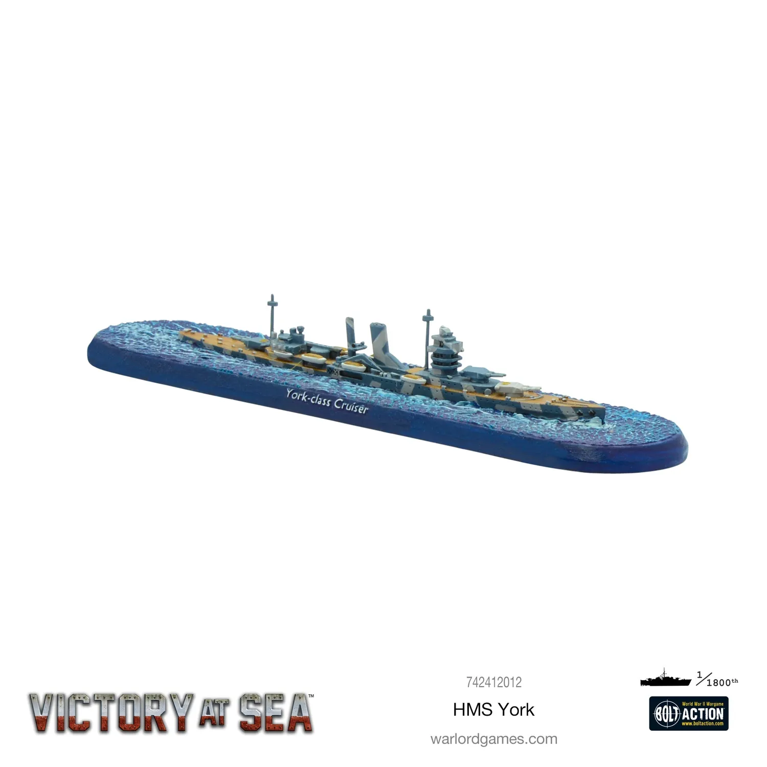Victory at Sea HMS York navire résine métal