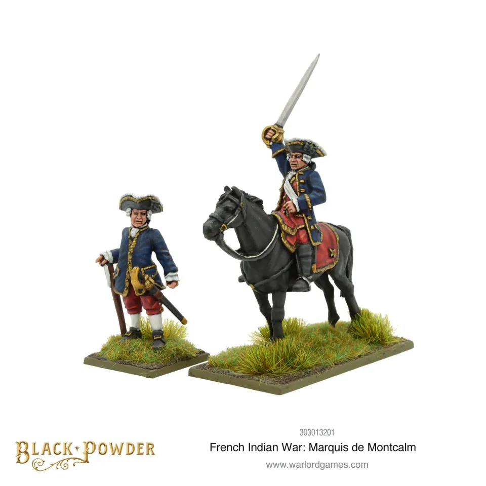 Black Powder Marquis de Montcalm figurines métal monté et à pied