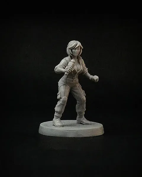 Brother Vinni May O’Reilly miniature résine 28mm reporter