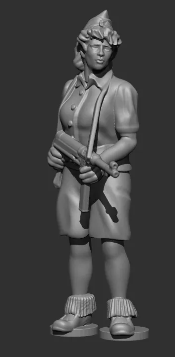 Des Tranchées Insurgés Parisiens FFI fichiers STL 28mm 13 figs