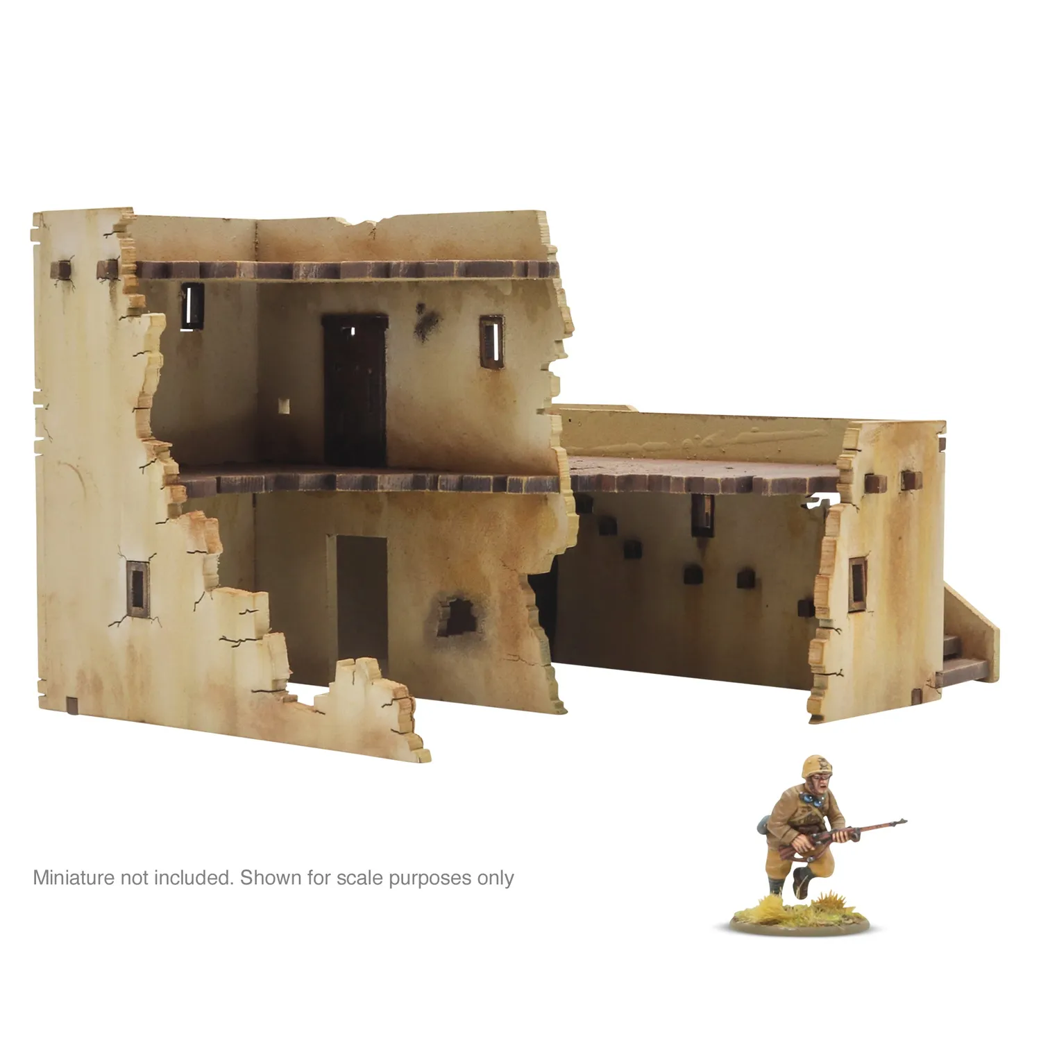 Bolt Action Adobe Building - Ruins décor MDF désert