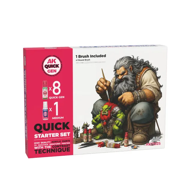 AK Interactive Quick Gen set démarrage Contrast 8 couleurs