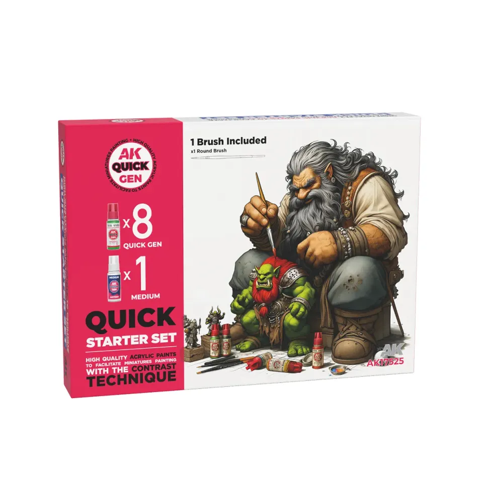 AK Interactive Quick Gen set démarrage Contrast 8 couleurs