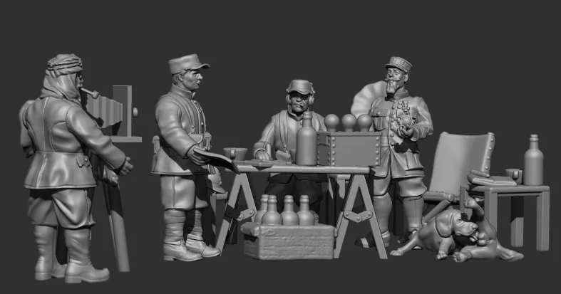 Armée française Syrie pack fichiers STL 28mm pré-supportés
