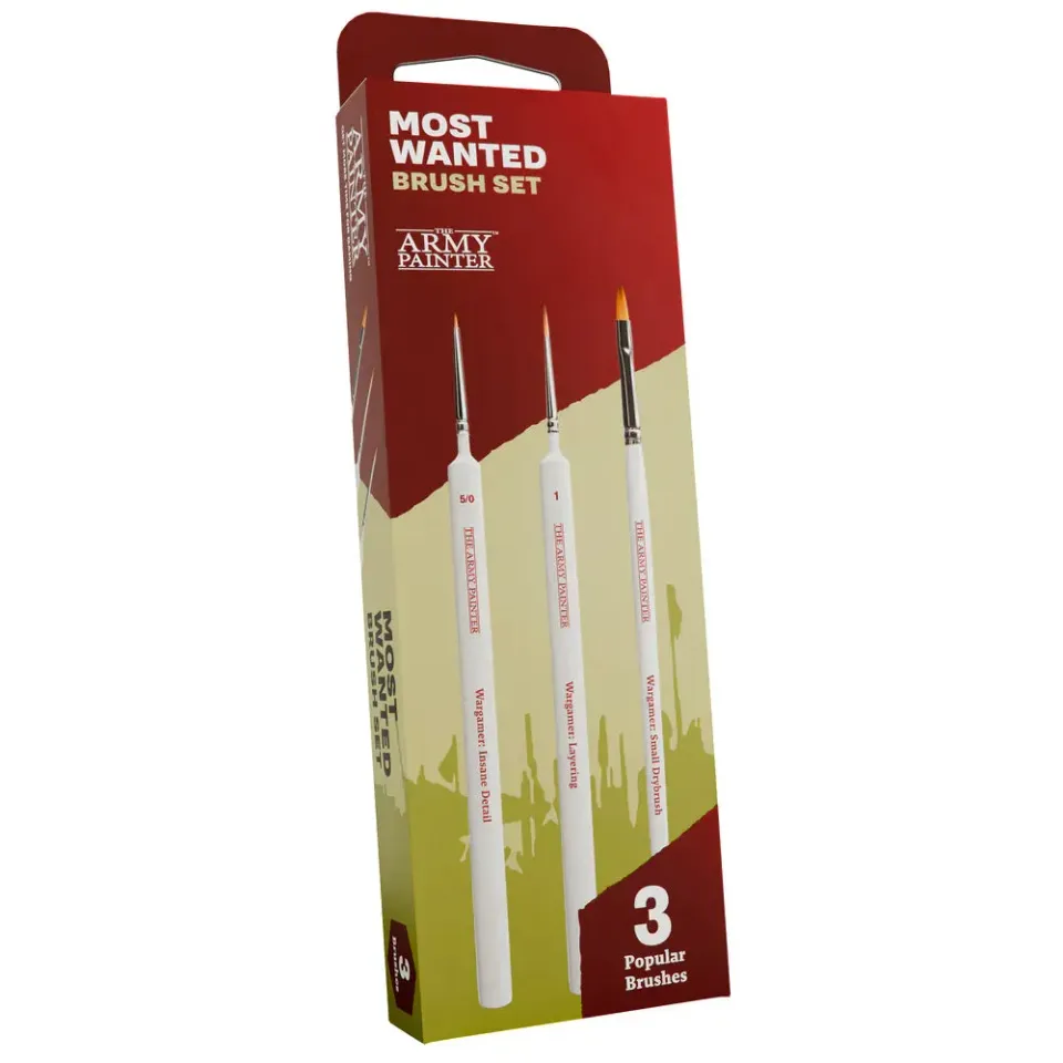 Army Painter Most Wanted Brush Set 3 pinceaux