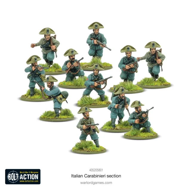 Bolt Action Italian Carabinieri section figurines
