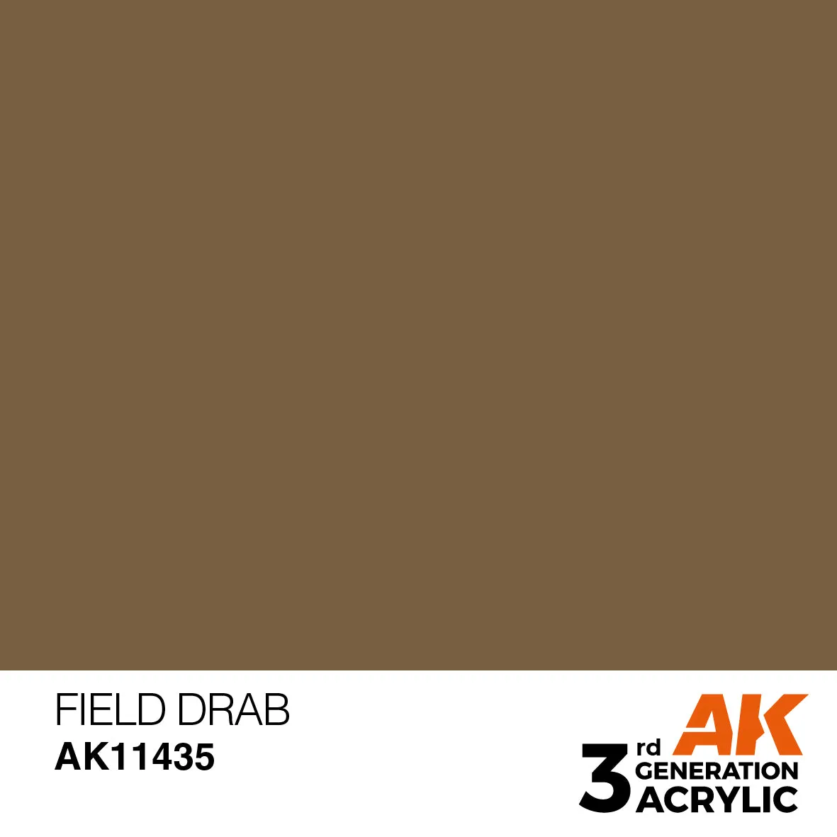 AK Interactive 3Gen Field Drab peinture 17ml marron