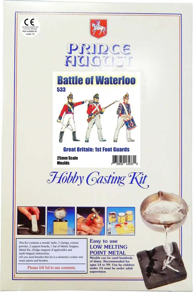 Prince August Hobby Casting Kit de démarrage British Foot Guards figurines 25 mm