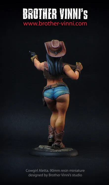 BROTHER VINNI Cowgirl 90mm figurine résine 1 pièce pin-up