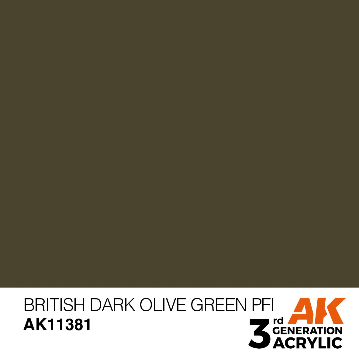 AK Interactive 3Gen British Dark Olive Green peinture 17 ml