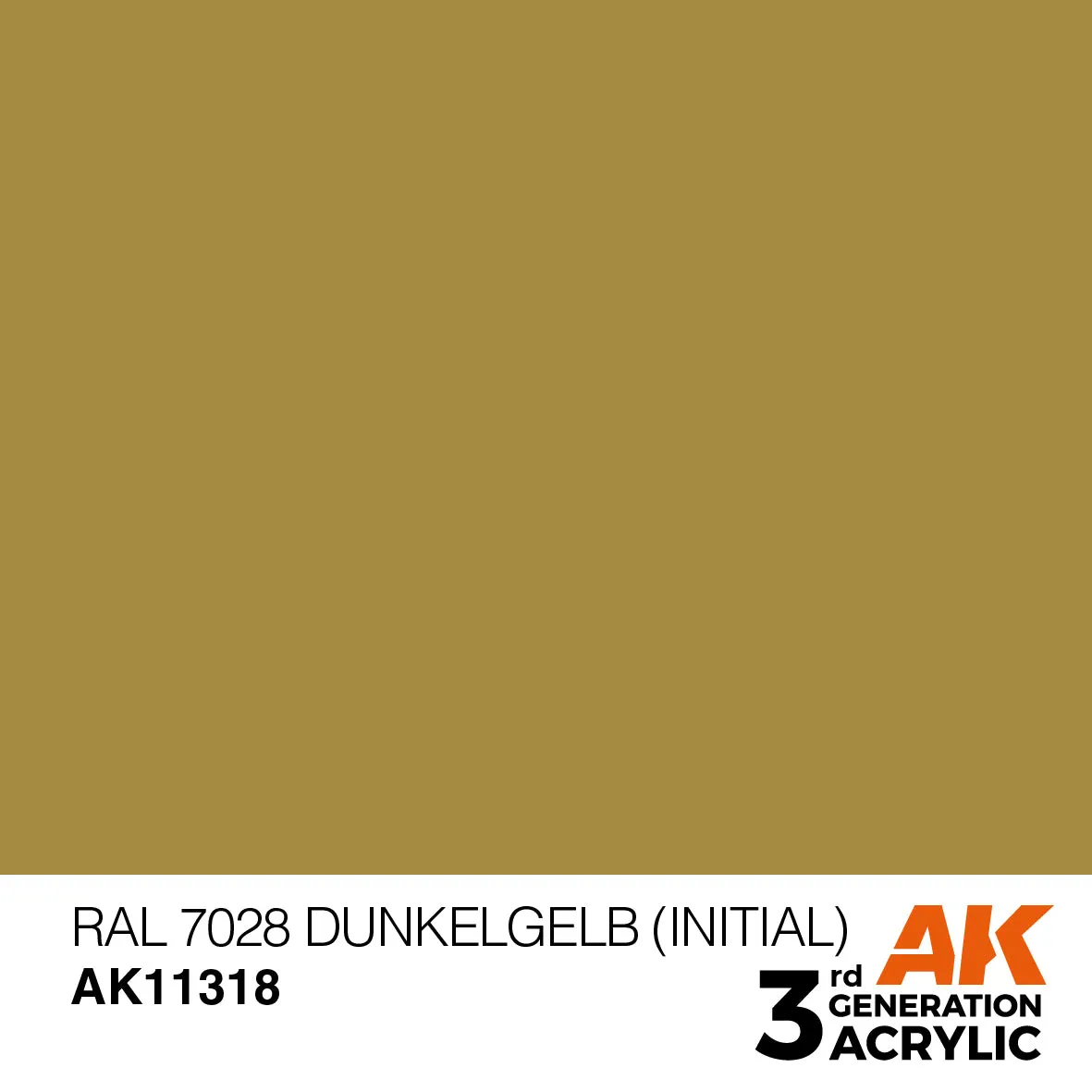 AK Interactive 3Gen Acrylic RAL 7028 Dunkelgelb (Initial) peinture acrylique 17 ml