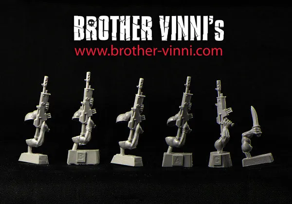 Brother Vinni Male Hands with Rifles accessoires résine 28 mm