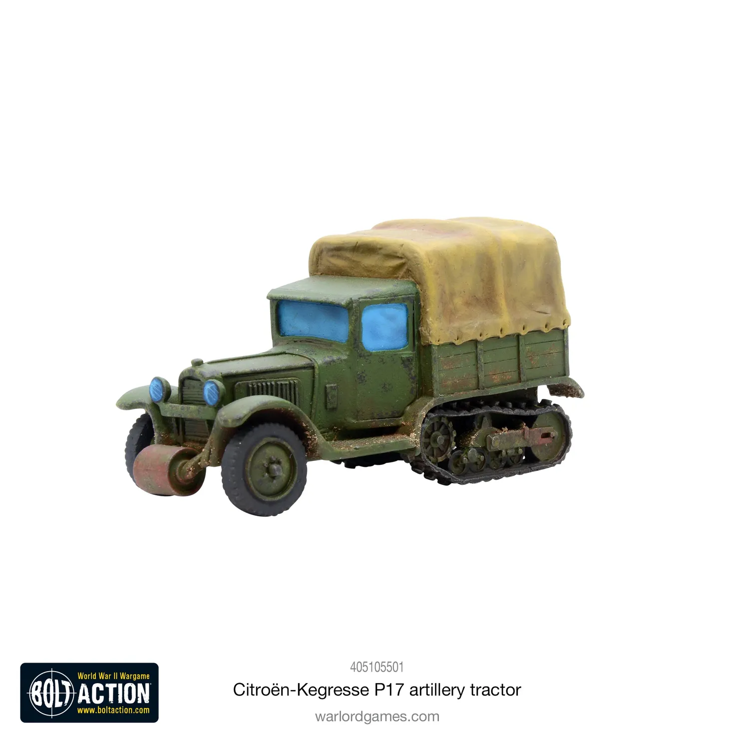 Bolt Action Citroën Kégresse P17 tracteur artillerie résine