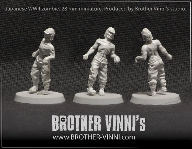 Brother Vinni WWII Japanese Zombies figurine résine 28mm lot de 4