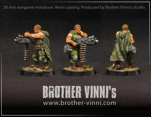 Brother Vinni Chaingunner figurine résine 28mm sci-fi