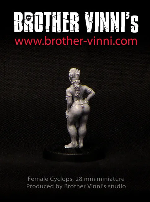Brother Vinni Cyclope Femelle figurine résine 28mm