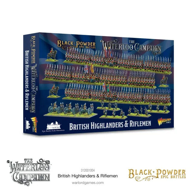 Black Powder Epic Battles British Highlanders & Riflemen figurines plastique Waterloo