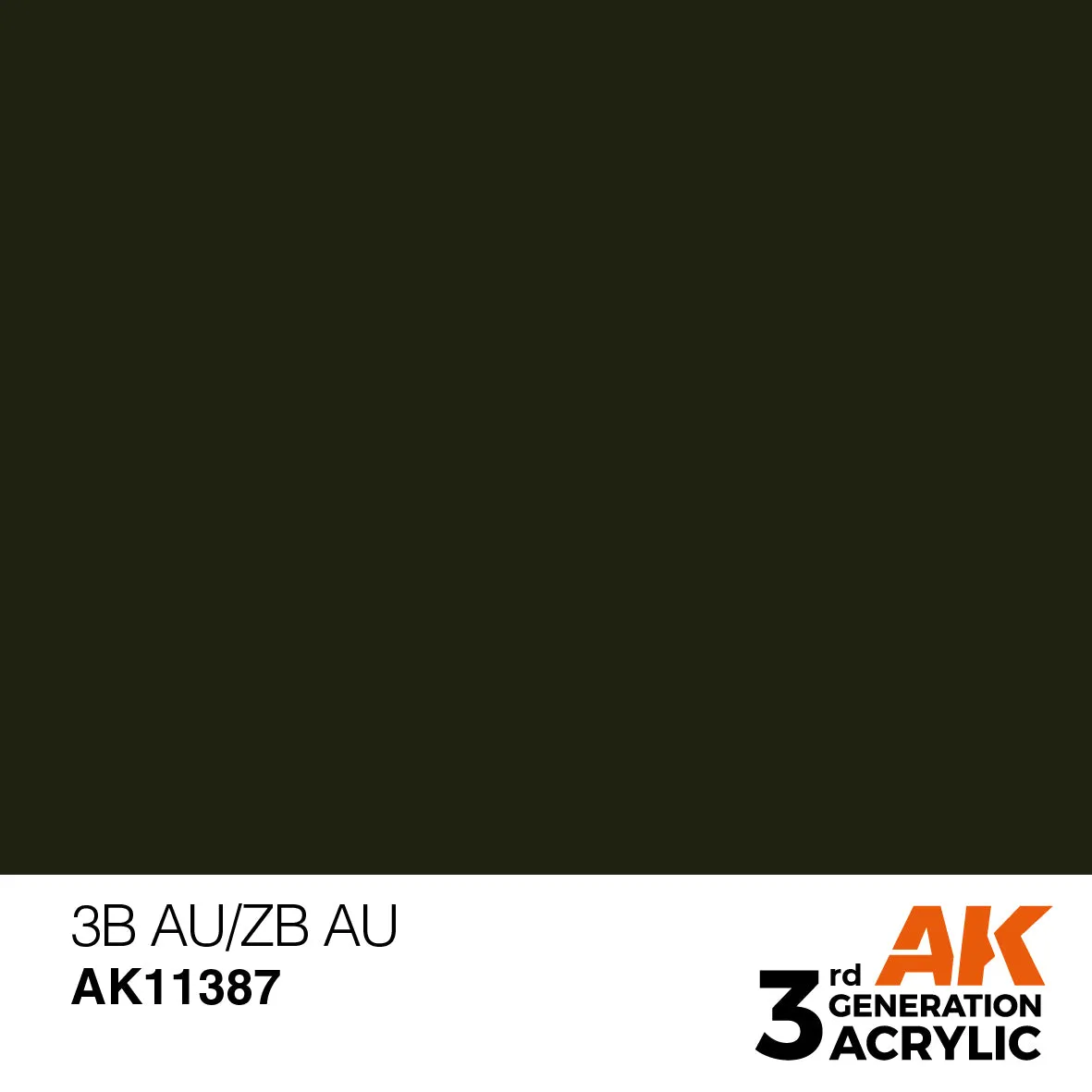 AK Interactive 3Gen Acrylic 3B AU/ZB AU peinture acrylique noire 17 ml