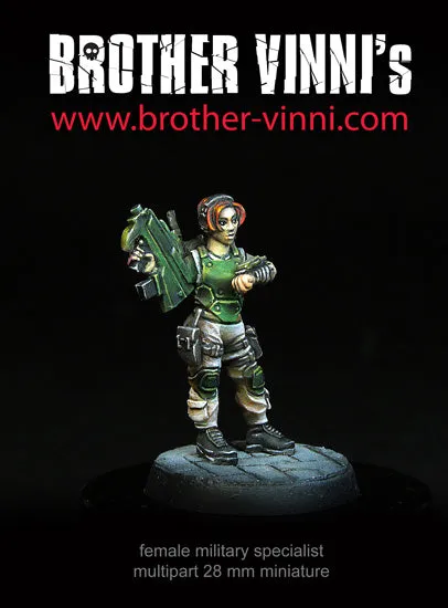 Brother Vinni Garde Femme figurine résine 28mm sci-fi