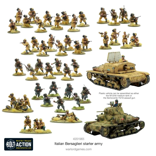 Bolt Action Italian Bersaglieri Starter Army figurines 28mm