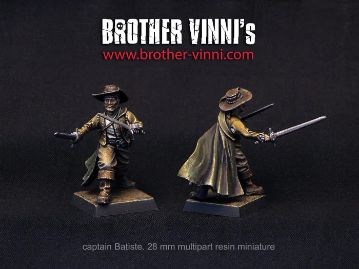 Brother Vinni Captain Batiste figurine résine 28 mm