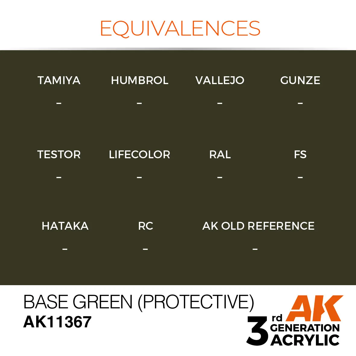 AK Interactive 3Gen Base Green Protective peinture 17ml