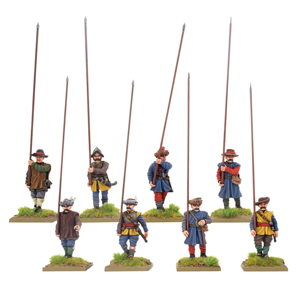 Bolt Action Pike & Shotte mercenaires piquiers figurines métal x8