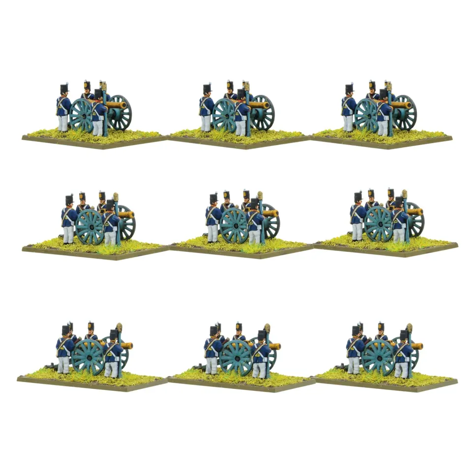 Bolt Action Black Powder Peninsular British Foot Artillery Park x9