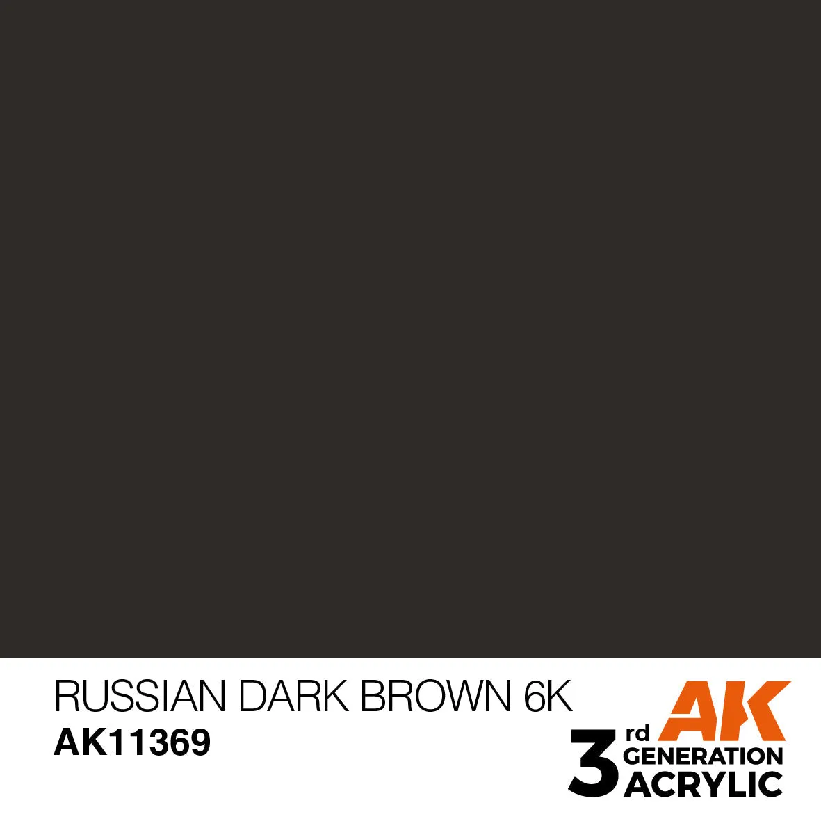 AK Interactive 3Gen Acrylic Russian Dark Brown 6K peinture brune 17 ml