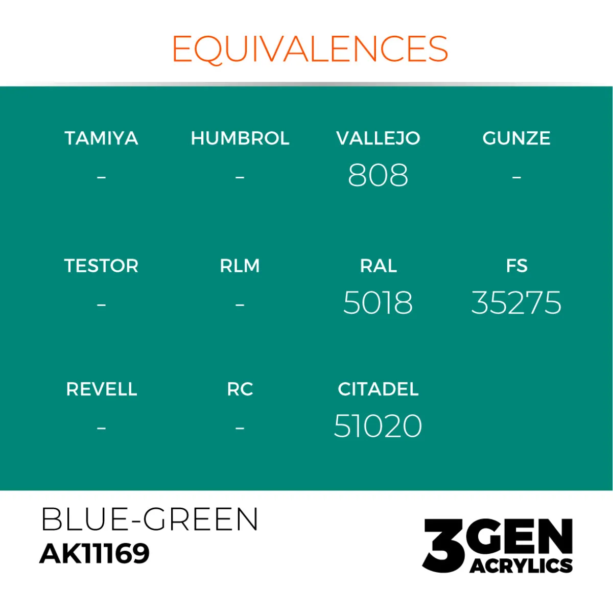AK Interactive 3Gen Blue-Green peinture acrylique 17ml