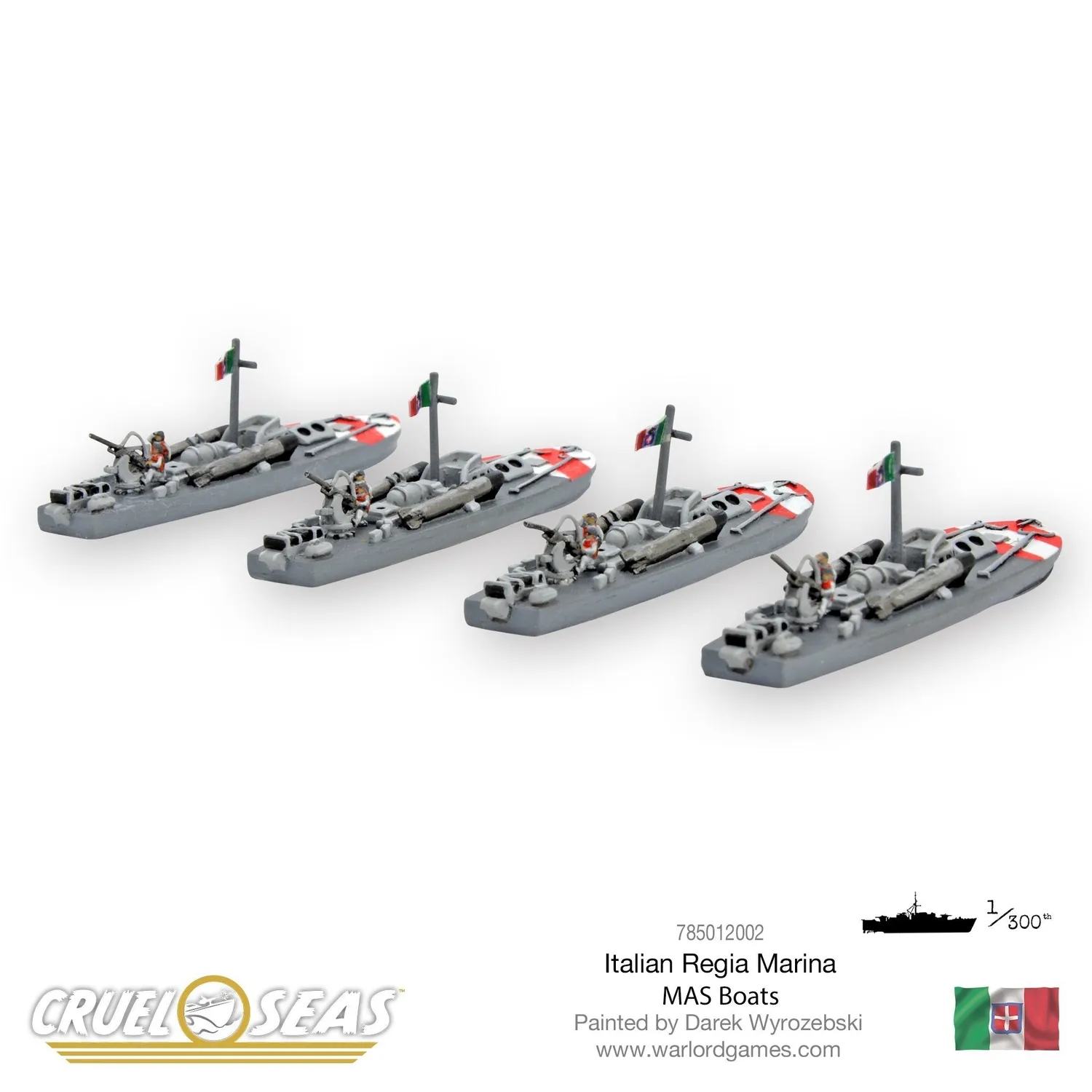 Warlord Games Cruel Seas Italian MAS boats vedettes 2 pièces