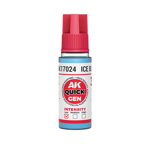 AK Interactive QuickGen Ice Blue peinture acrylique 17 ml bleu contrasté