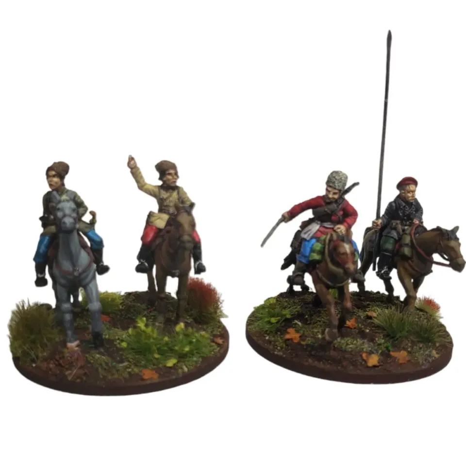 Des Tranchées aux Barricades État-major makhnoviste figurines métal 4 cavaliers