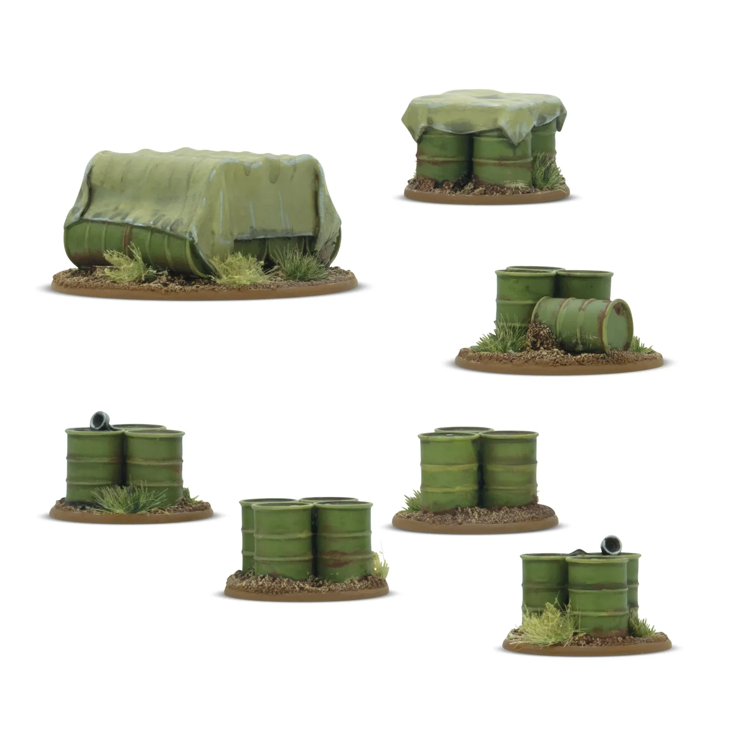 Bolt Action Objective Marker Set Fuel Dump marqueurs résine