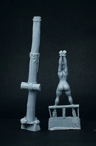 Brother Vinni Femme au Poteau figurine résine 28mm érotique