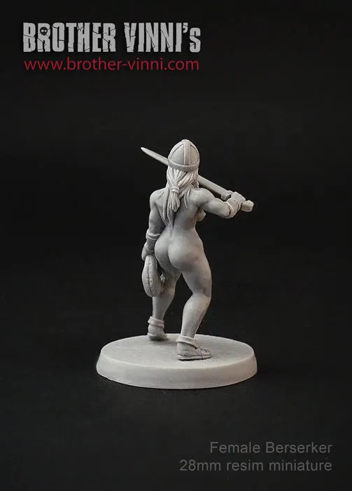 Brother Vinni Female Berserker figurine résine 28mm SAGA