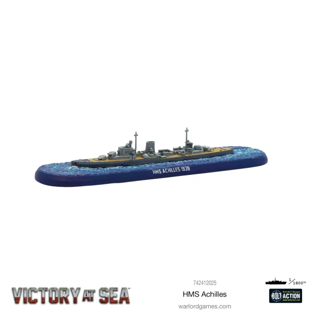 Bolt Action Victory at Sea HMS Achilles maquette navire résine
