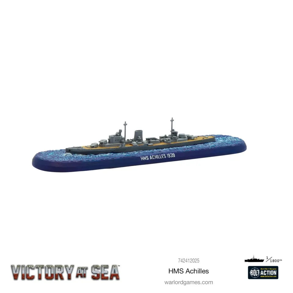 Bolt Action Victory at Sea HMS Achilles maquette navire résine