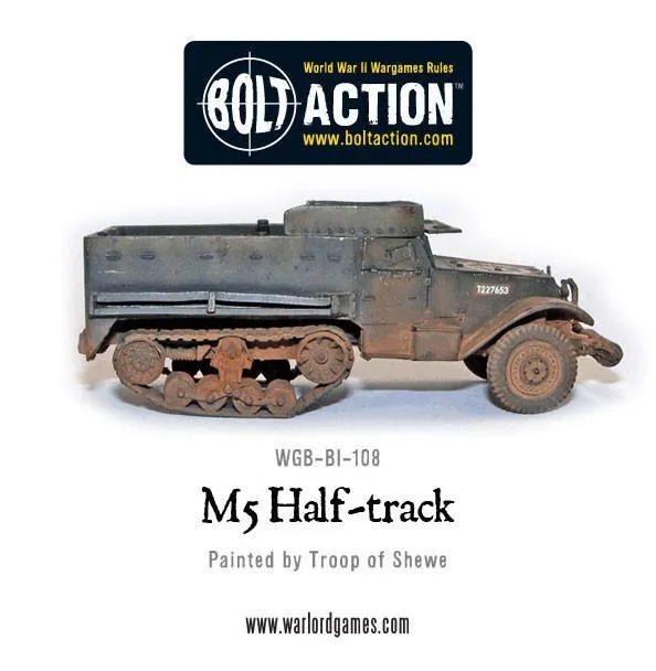 Bolt Action M5 Halftrack véhicule résine 28mm