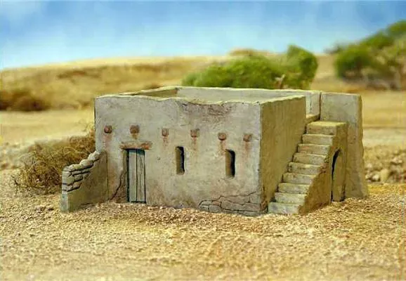 Bolt Action Mud Brick House maison de décor désert plastique