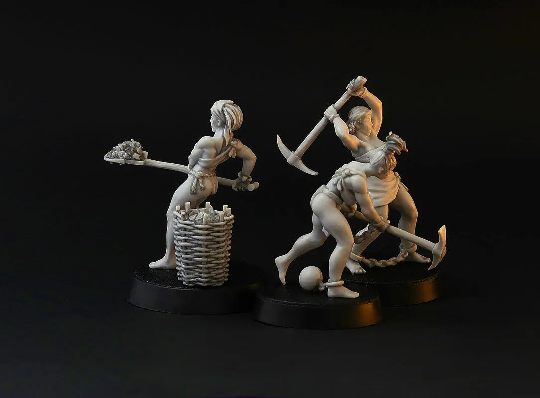 Brother Vinni Working Slave Girls figurine résine 28mm lot 3