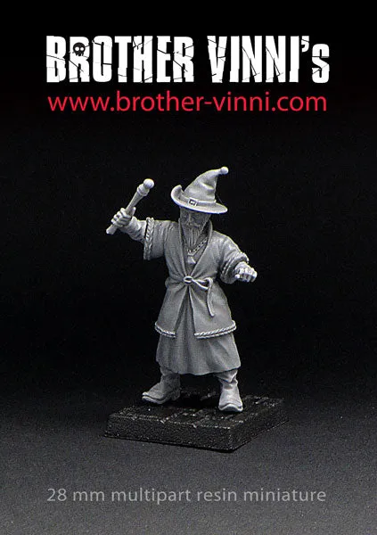 Brother Vinni Classical Mage figurine résine 28mm sorcier